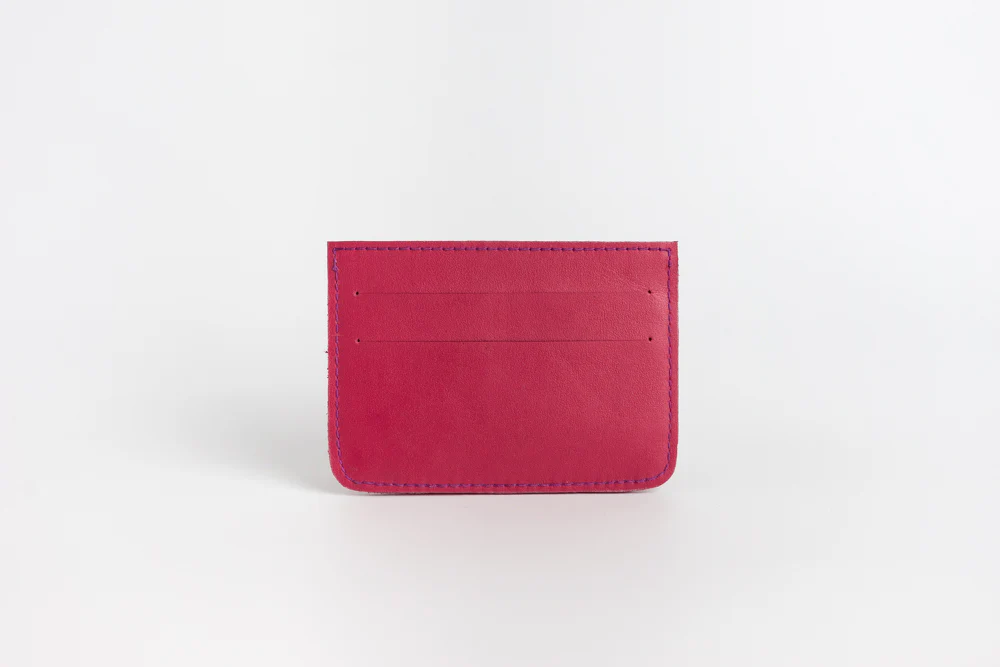 Benguet (Cranberry) Leather Card Holder - Image 2