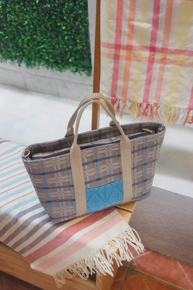 Malaya Mini in Abra Brown & Blue - Image 3