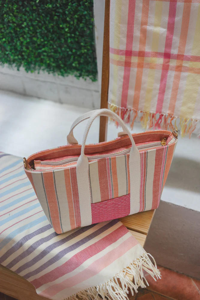 Malaya Mini in Abra Red & Orange Stripe - Image 3