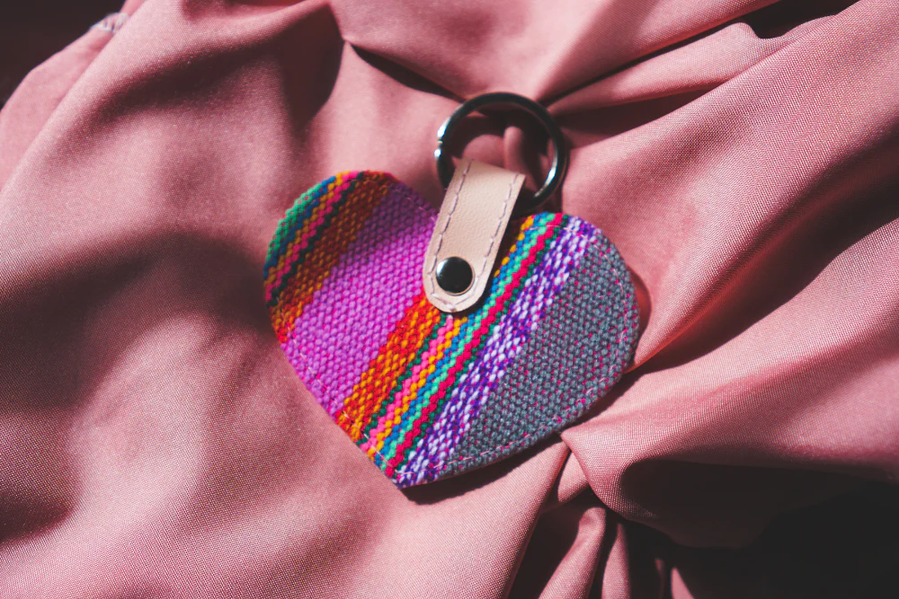 Woven Heart Keychain - Image 3